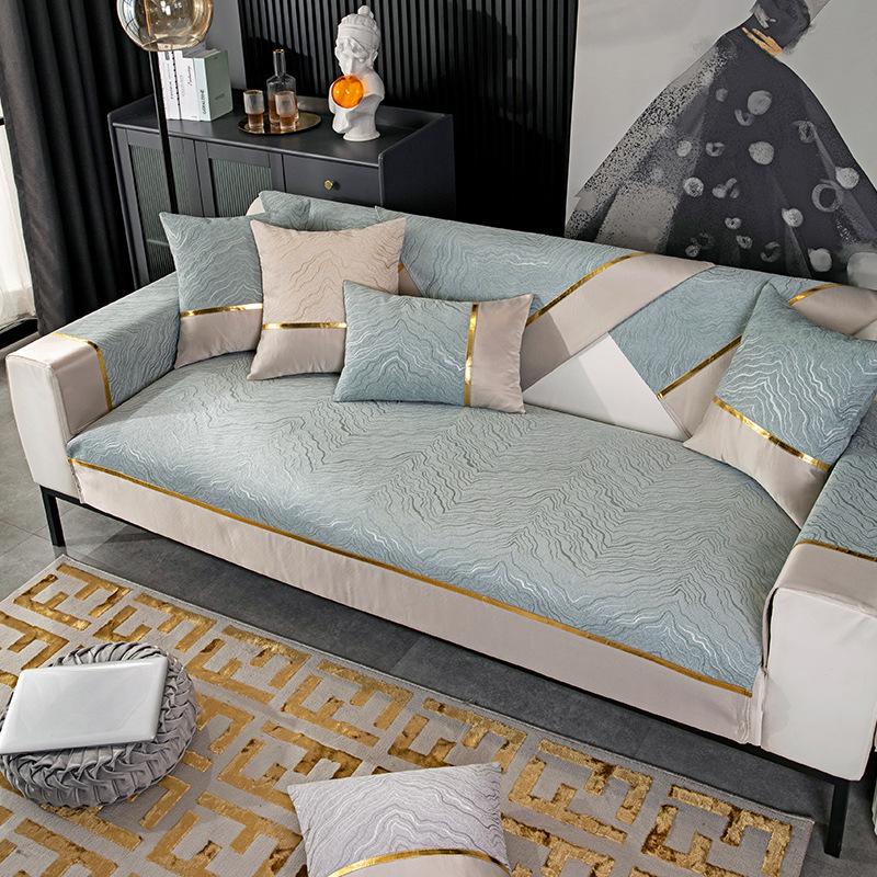 Nordic Chenille Sofa Cushion Four Seasons Universal Light Luxury Non-Slip Modern Simple Fabric Sofa Cushion Towel Backrest