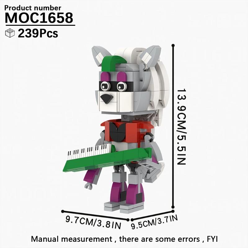 Spiel Bär Nacht Figur Monster Stein Raum Musik Bühne Szene Katze Drache Baustein Spielzeug Geburtstag Kreative Geschenke Für Erwachsene Kinder
