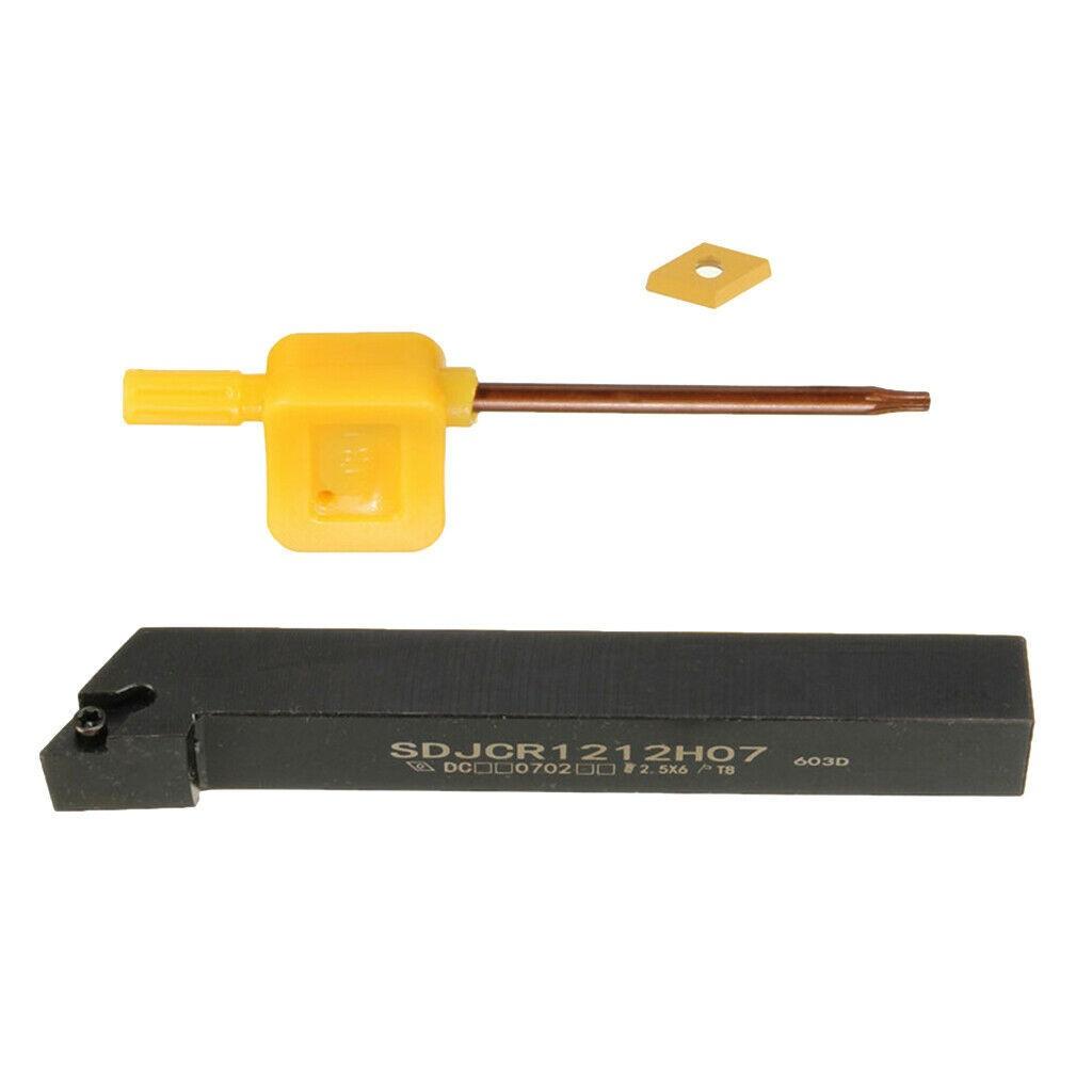 CNC Metal Lathe Turning Tool SDJCR1212H07 with Carbide Blade Wrench