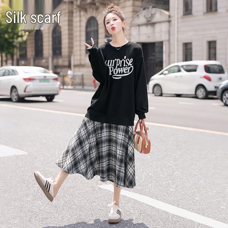 

Платье-свитшот в клетку колор-блок Sisparshe XL