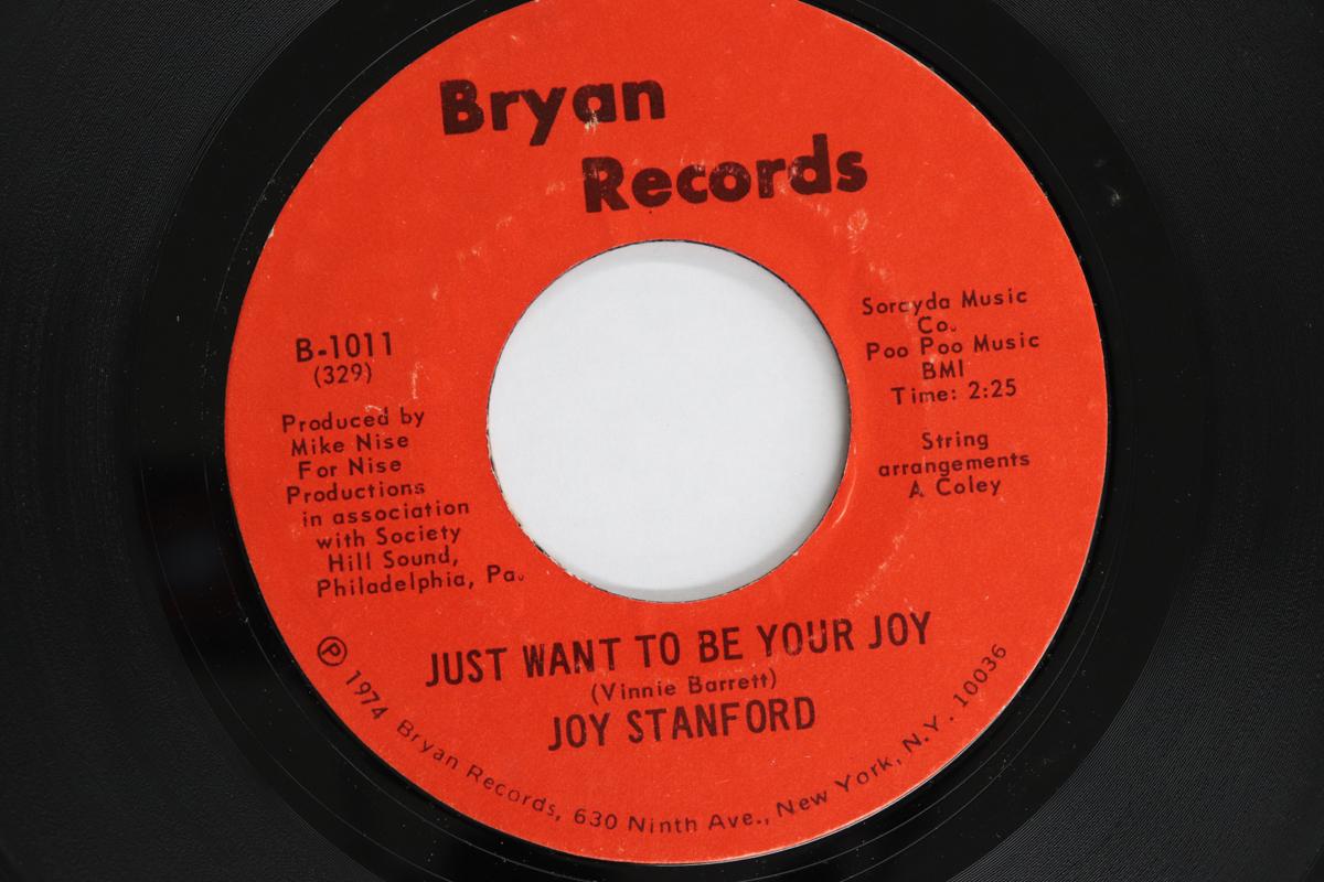

7inch Record JOY STANFORD - Just Want To Be Your Joy B1011 Bryan Records 1974 US Soul/Funk Used
