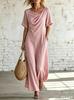 Independent Station's new short-sleeved irregular collar fashionable casual women's dress