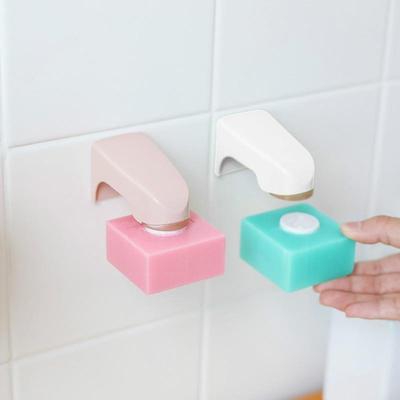 Magnetischer Seifenspender Ohne Bohren Abflussende Seifenschale, Saugnapf Home Kreativer Badezimmer Wandmontierter Seifenhalter