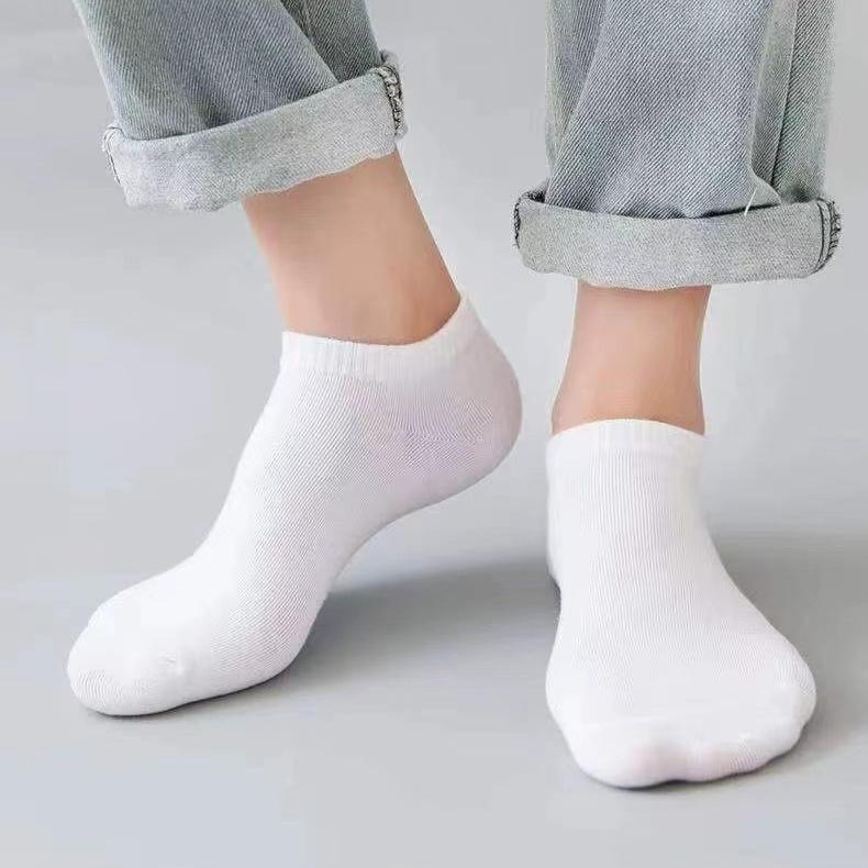 1/5/10/20 Pairs Shallow Mouth Boat Socks Solid Color Socks Anti Slip and Odor Resistant Men's Socks Casual Socks