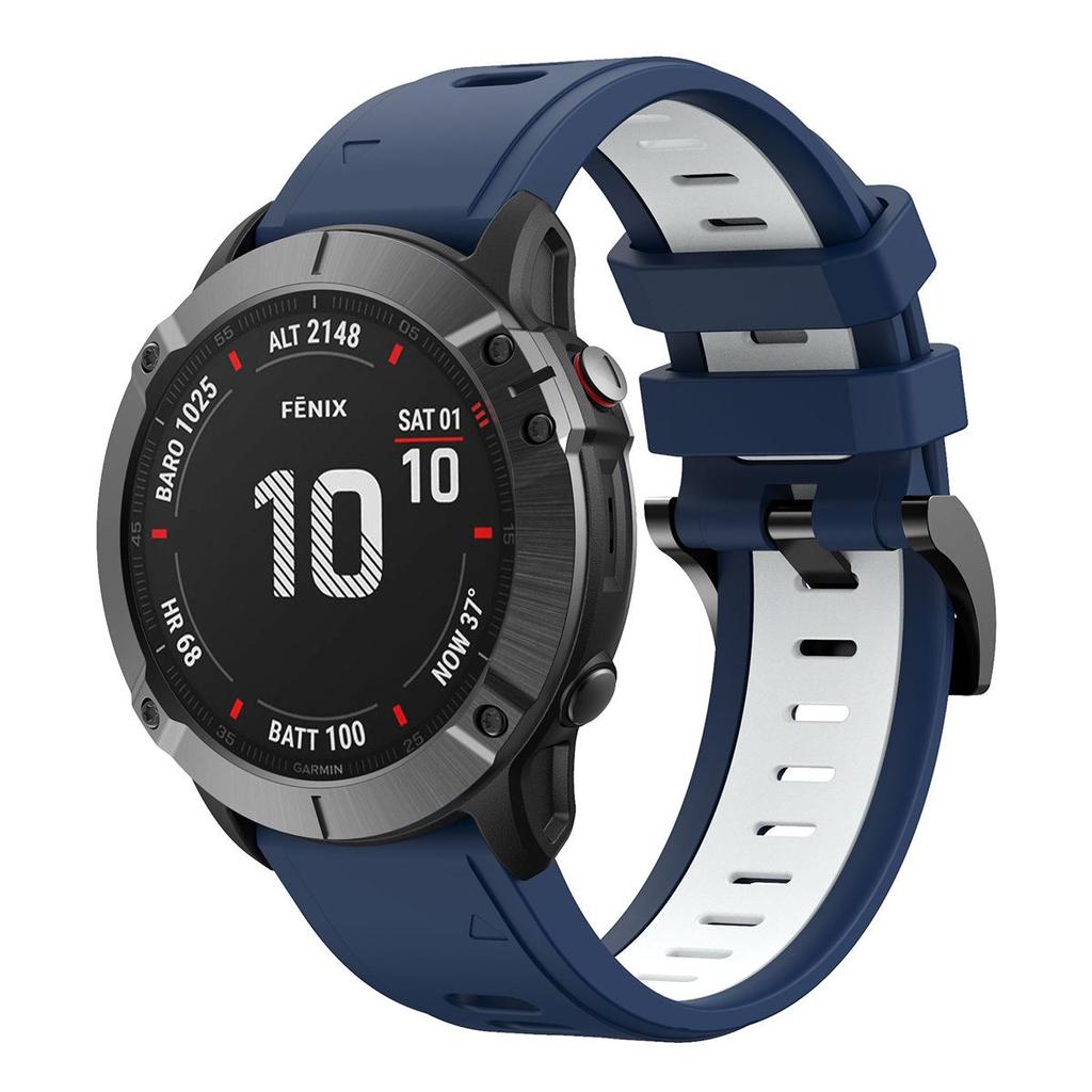 Zweifarbiges Silikonarmband mit Schnellverschluss für Garmin Fenix 8/7/7X Pro und Fenix Gen 2