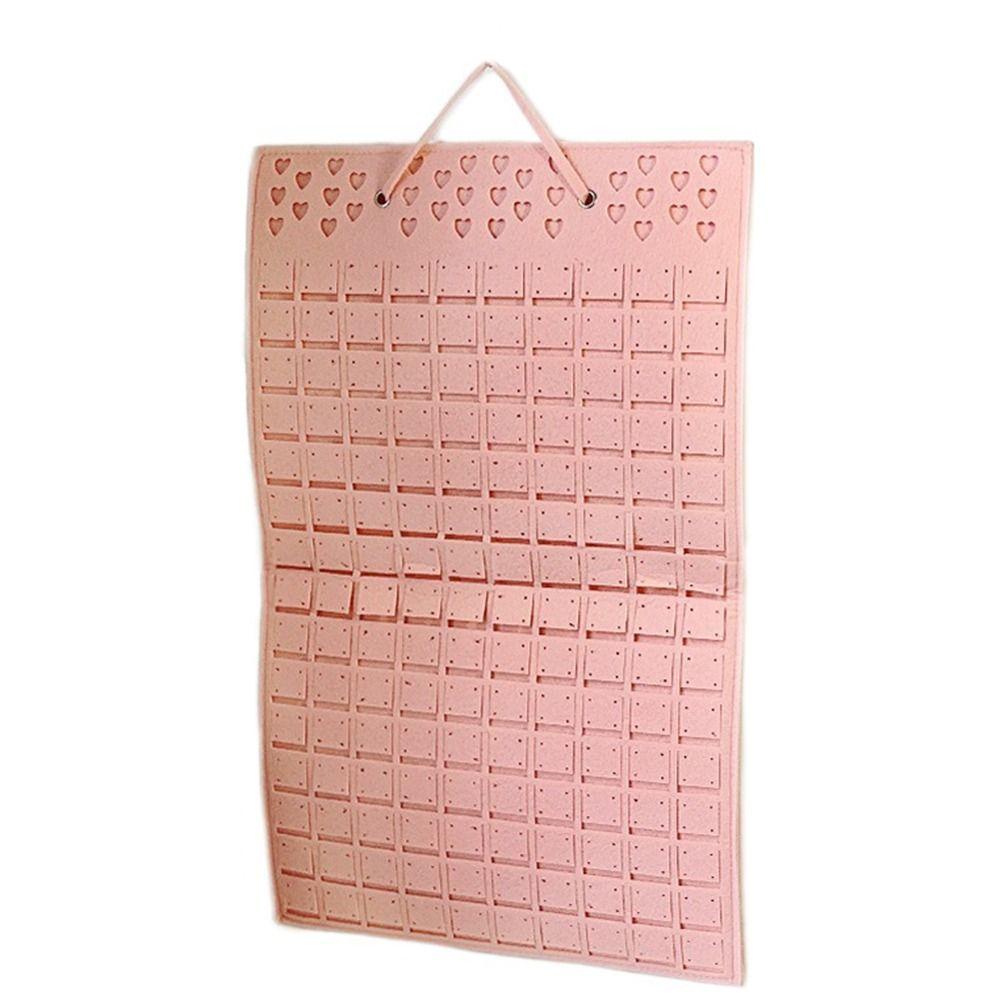 

Wall Hanging Earring Storage Rack Multicolor Jewelry Organizer Bag Earring Display Stand Ring розовый