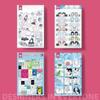 1Pc Japanese Showa Retro Style Anime Girl PET Stickers Kawaii Scrapbooking Journal DIY Decoration Phone Case Luggage Decoration