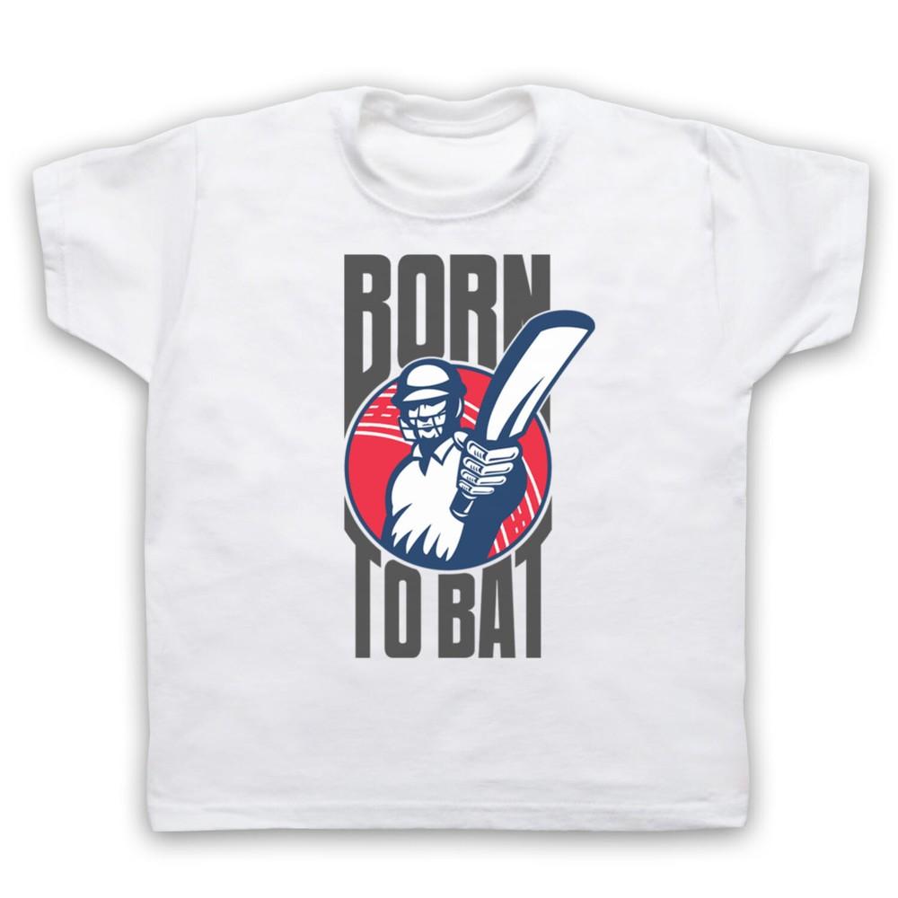 

Born To Bat Cricket Slogan Love Batting Batsman Sports Kids Childs T-Shirt XL