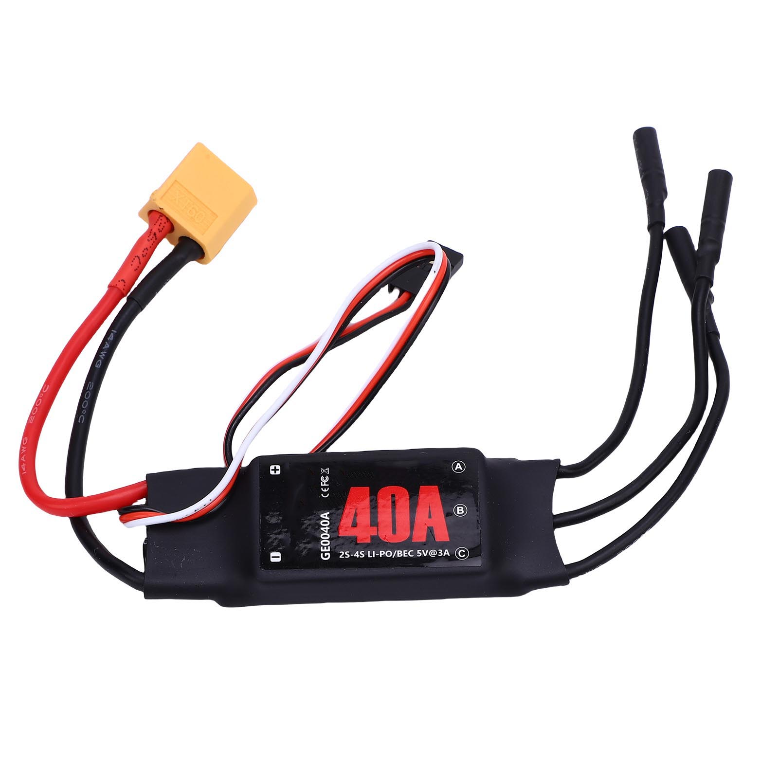 

RC Brushless ESC with 5V 3A BEC 40A 2-3S Electronic Speed Controller for RC Airplane Aircraft Helicopter