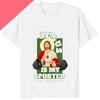 Lustiges Jesus Ist Mein Spotter Aufgedrucktes Grafik-Baumwoll-Herren-T-Shirt Humor Gewichtheben GYM T-Shirt Lässige Mode Streetwear Herren-T-Shirts
