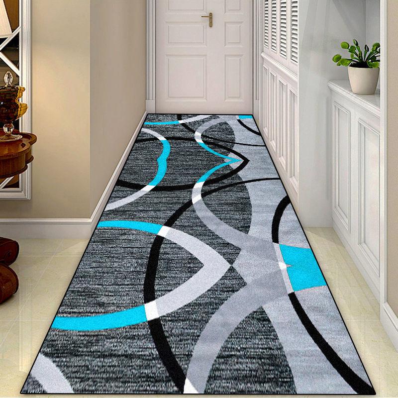 Modern Corridor Carpet Non-slip Staircase Foot Mat Runway Washable Corridor Area Geometric Rugs Hotel Porch Entrance Door Mat
