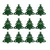 12Pcs Christmas Cutlery Set Christmas Tree Design Felt Washable Reusable Felt Knife Fork Cutlery Bag Holiday Table Decoration