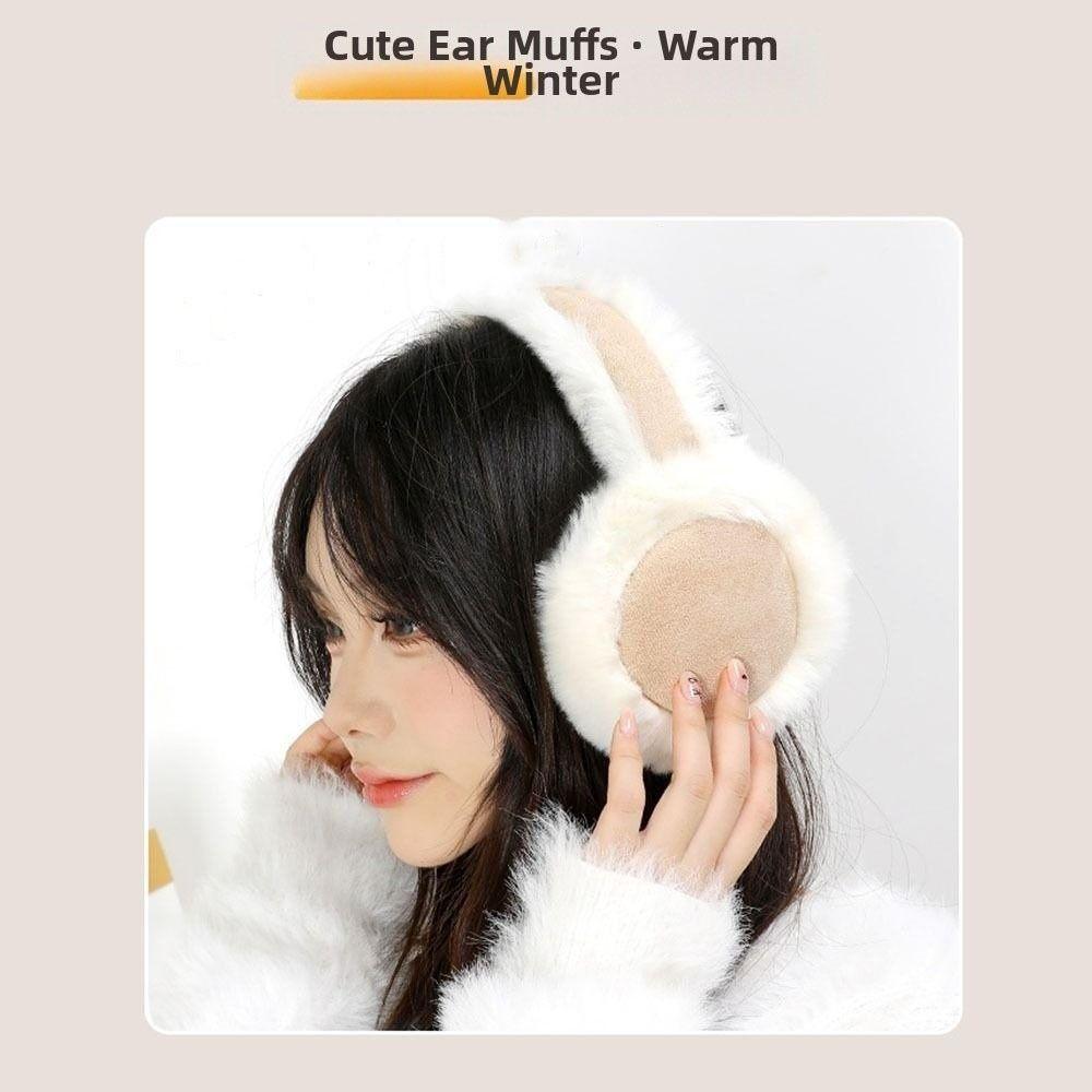 Warme Plüsch-Ohrenschützer Kälteschutz Frostschutz Kunstfell-Ohrenschützer Faltbare Ohrenklappen Outdoor