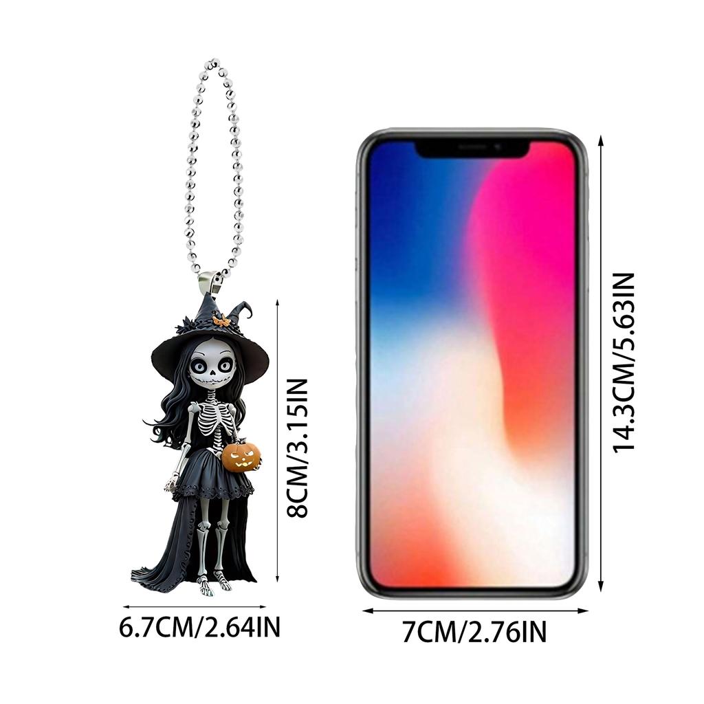 Halloween Dekoration, Jungfernfest Anhänger, Acryl Flachwagen Innenraum Anhänger, Partydekoration.