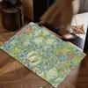 W-William Morris Strawberry Thief Floor Mat Suitable For Living Room Kitchen Bathroom Non-slip Mat Household Foot Mat
