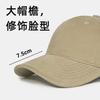 hemming and grinding large head circumference hat shows a small face, hard top baseball cap shows a thin visor, large brim, and large size peaked cap.