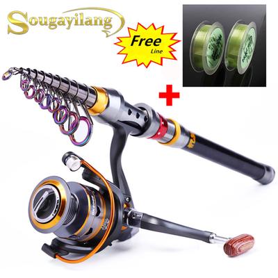 Telescopic Fishing Rod and Fishing Reel Wheel Portable Travel Fishing Rod Spinning Fishing Rod Combo