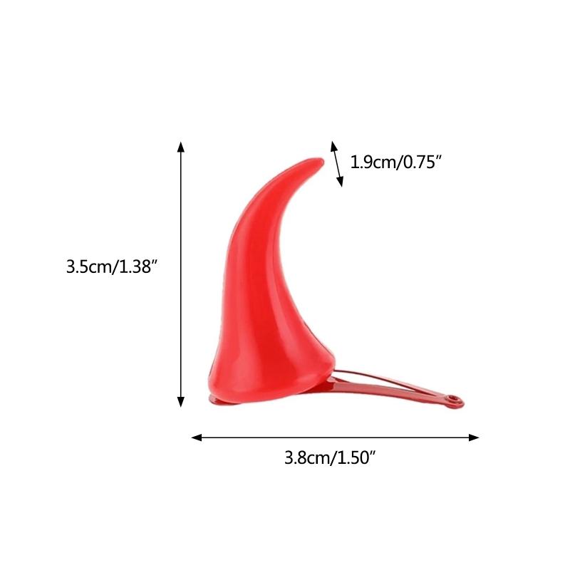 Cartoon Ox Horn Shape Lolita Hair Clip Headwear Anime Cosplay Party Costume Prop