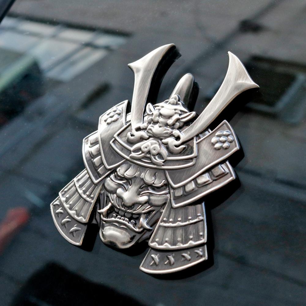 3D Autoaufkleber Premium Krieger Metall Auto Seitenkotflügel Heckklappe Totenkopf Emblem Abzeichen Aufkleber für jedes Fahrzeug LKW Auto Motorrad Wohnmobil