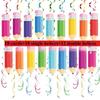18/48Pcs Ribbons Pencil Spiral Hanging Decorations Pencils Crayon Theme Back To School Ornaments Crayon Hanging Decorations