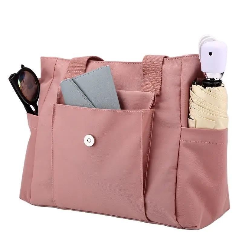 Tote Bag Kabelka Taška přes rameno pro ženy Nylonová voděodolná Velkokapacitní nákupní CrossBody taška Dámská taška Messenger