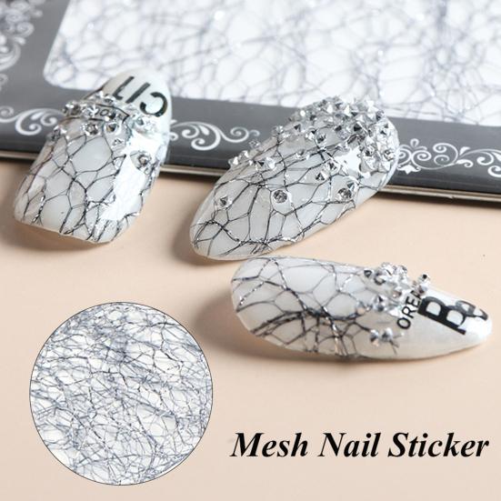 1Box Nail Mesh Stickers Paste Firmly Long Wearing Decal 3D Nail Art Mesh