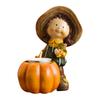 Thanksgiving Decorations Festival Ornaments Boy Candlestick Resin Crafts Home Statues