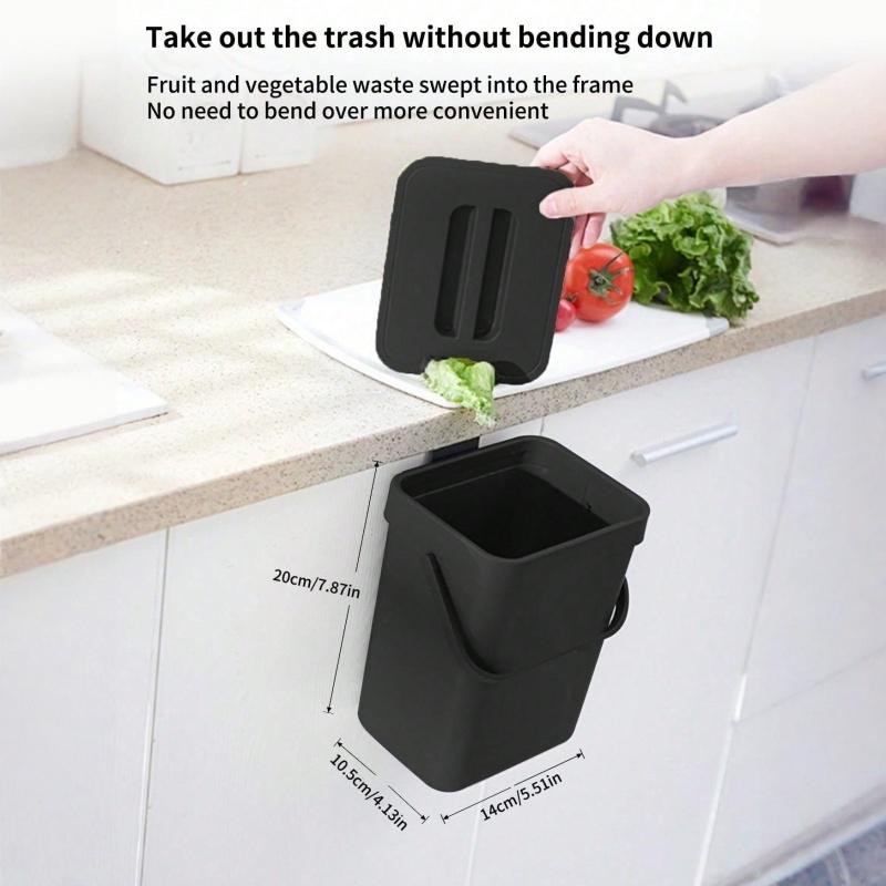 1pc Multi-Functional Trash Can,Gallon Hanging Trash Can, Convenient Kitchen Trash Can,Wall Or Wall Hanging Trash Can