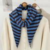 Soft Knitted Triangle Neck Scarf Warm Breathable Fabric For Fall Winter Daily Wear Commute Casual Outings