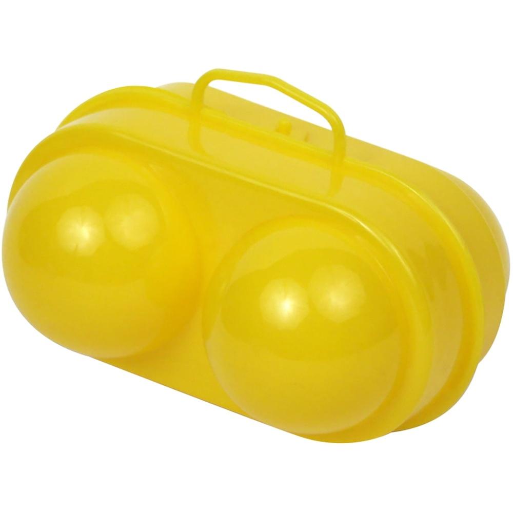 

Yellow Egg Holder Plastic Storage Container Unbreakable Carrying Case 2 Eggs Perfect Camping Outdoor Use Dishwasher Safe United States