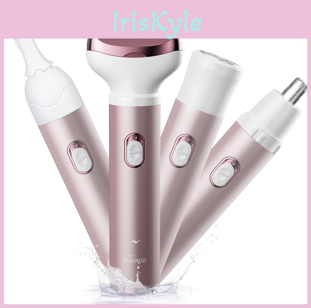 Hair 4 In Facial 1 Remover Painless Shavers Nose Eyebrow Trimmer Rechargeable Electric Epilator Portable Body Trimmer For Women