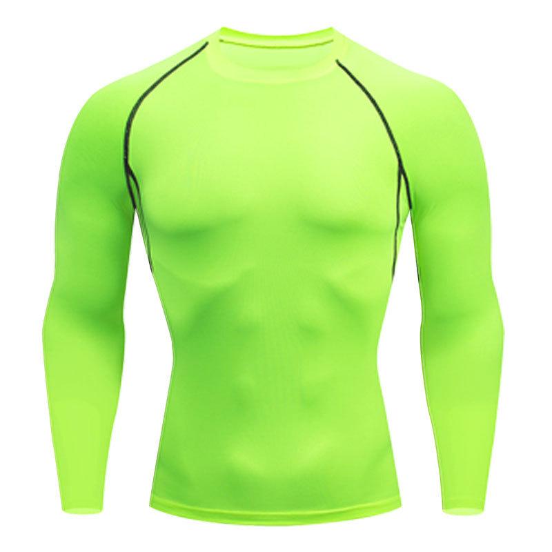 Men's Quick-Dry Long Sleeve Compression Shirt for Basketball, Football, and Running