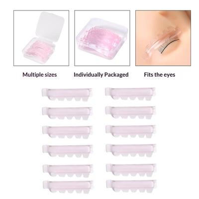 12 buc/6 mărimi Tampoane pentru Lifting de Gene, Tije Jelly pentru Lifting de Gene, Tampoane Silicon Autoadezive, Scut pentru Lifting de Gene C-Curl, Utilizare DIY Acasă
