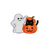 Vintage Halloween Wooden Tabletop Decor with Pumpkin and Design