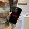 C-COCA Logo C-COLA Silicone Soft Phone Case For IPhone 17 16 14 13 12 11 15 Pro Max Plus Air Cover