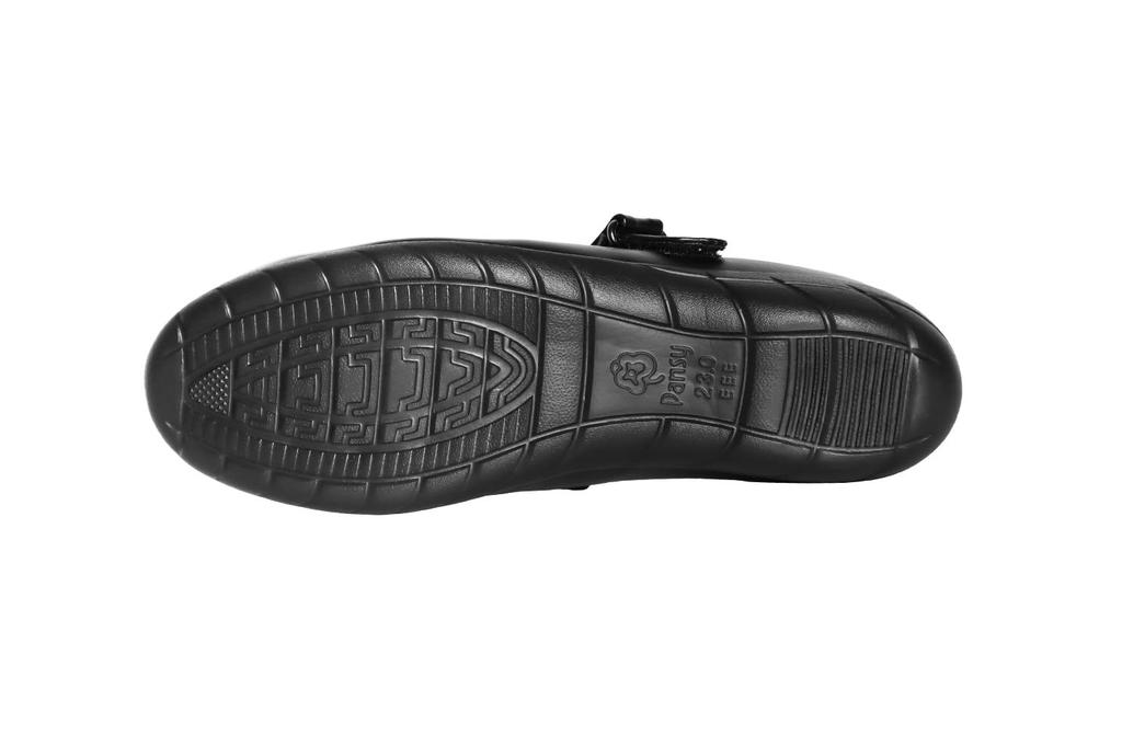 4067 Büro Bequeme Stretch Schwarze [Pansy] Schuhe, Leichtgewicht, Design, Riemen, 24.0cm,