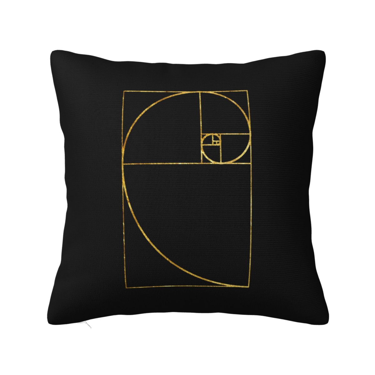 

Fibonacci Spiral - Golden Spiral Square Pillowcase Cushion Cover Pillow Case Throw Pillow Cover for Home Sofa Living Room 12x12Inch
