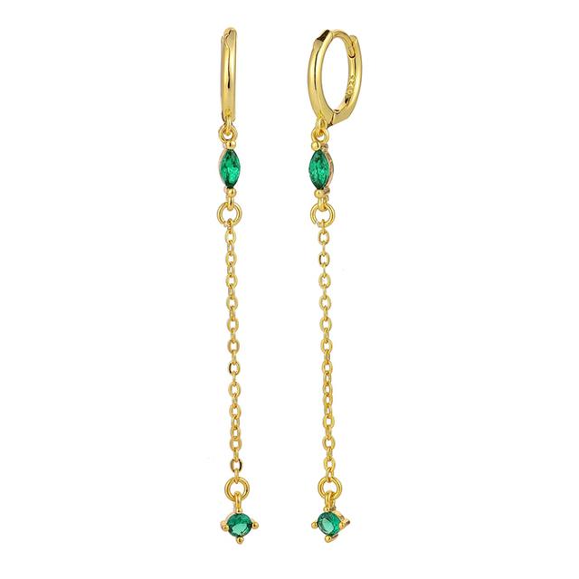 

ANENJERY красочные циркониевые длинные серьги с кисточками или женские висячие серьги, ювелирные изделия для свадебной вечеринки