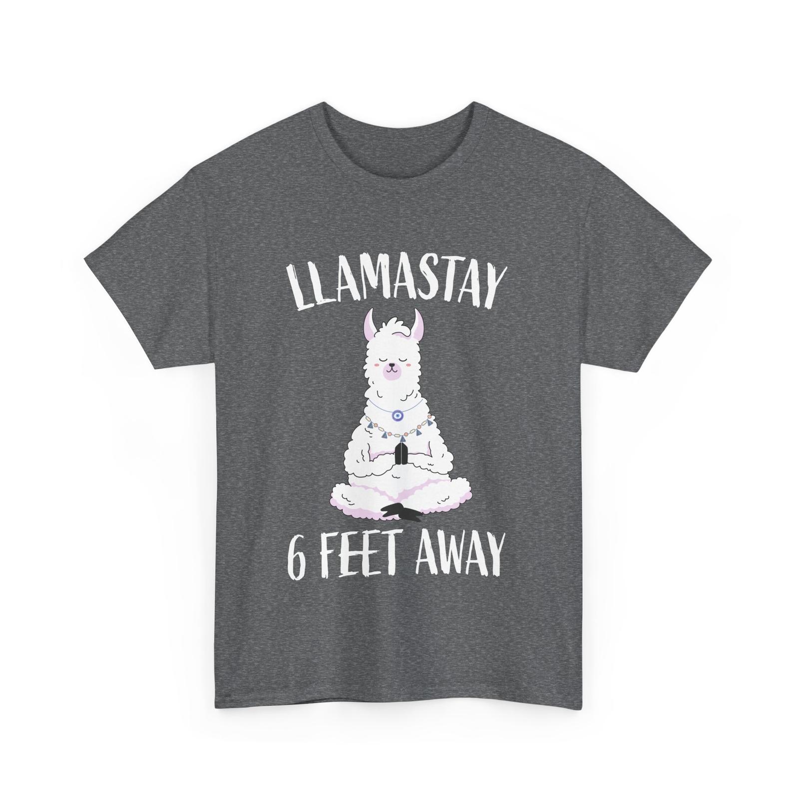 Llamastay 6 Feet Away Shirt, Animals Llamas Lovers Men Shirt M