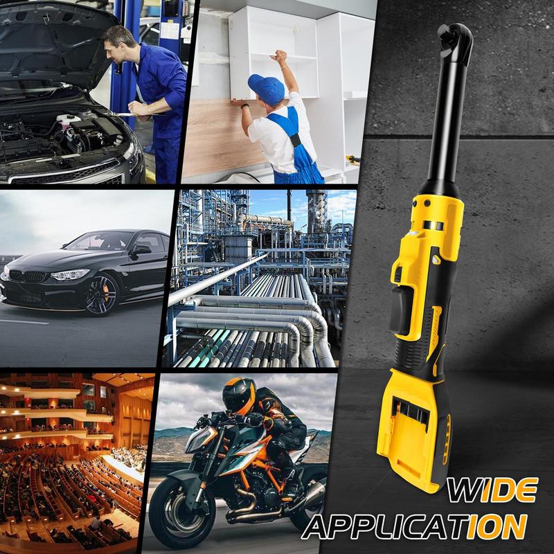 21V Electric Screwdriver Wrench 3/8 Inch Right Angle Ratchet Wrench Impact Drill Removal Screw Nut Car Repair Tool