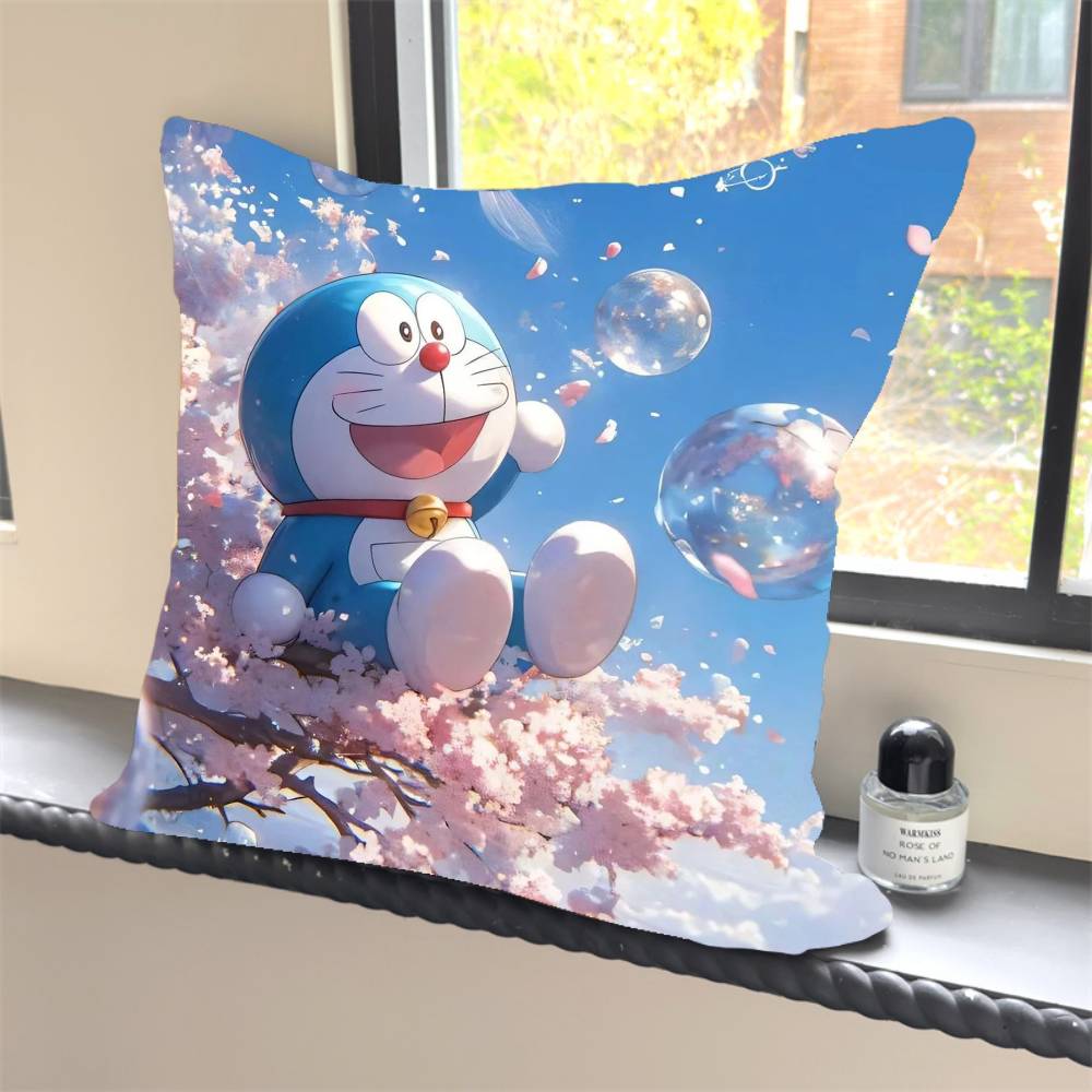 1PC Cute cartoon Doraemon Pillow Case Square Bedroom Sofa Leisure Comfort Cushion Car Home Decoration