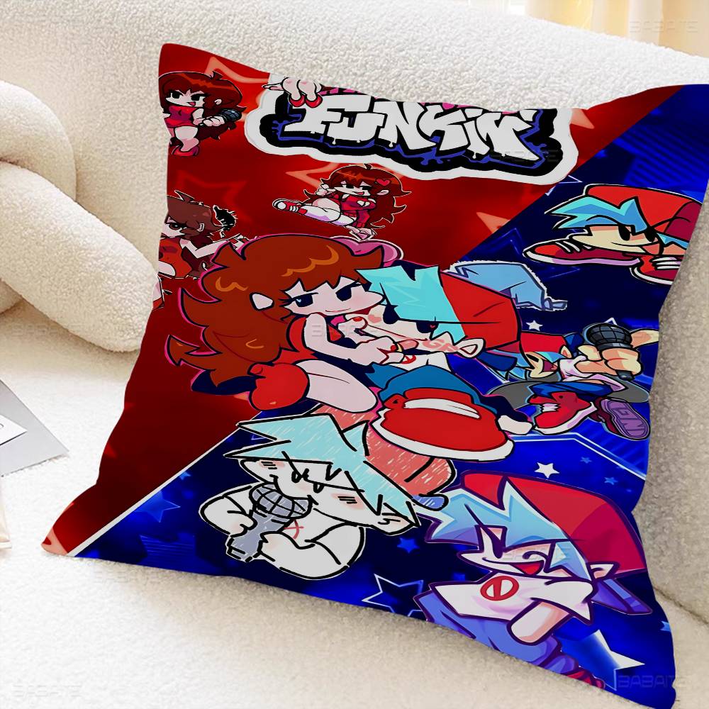 Games Friday Night Funkin Cushion Cover Polyester Sofa Cushions Decorative Throw Pillows Home Decoration Pillowcover
