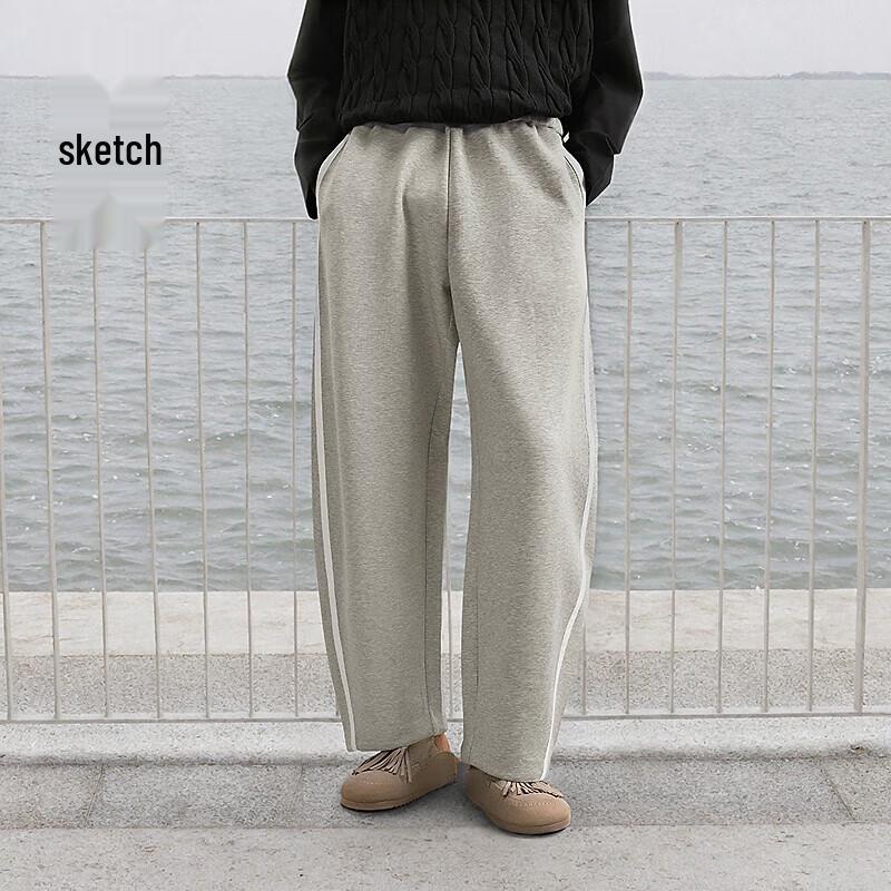 Sketch Men's 2025 Spring Loose Solid Tapered Casual Pants