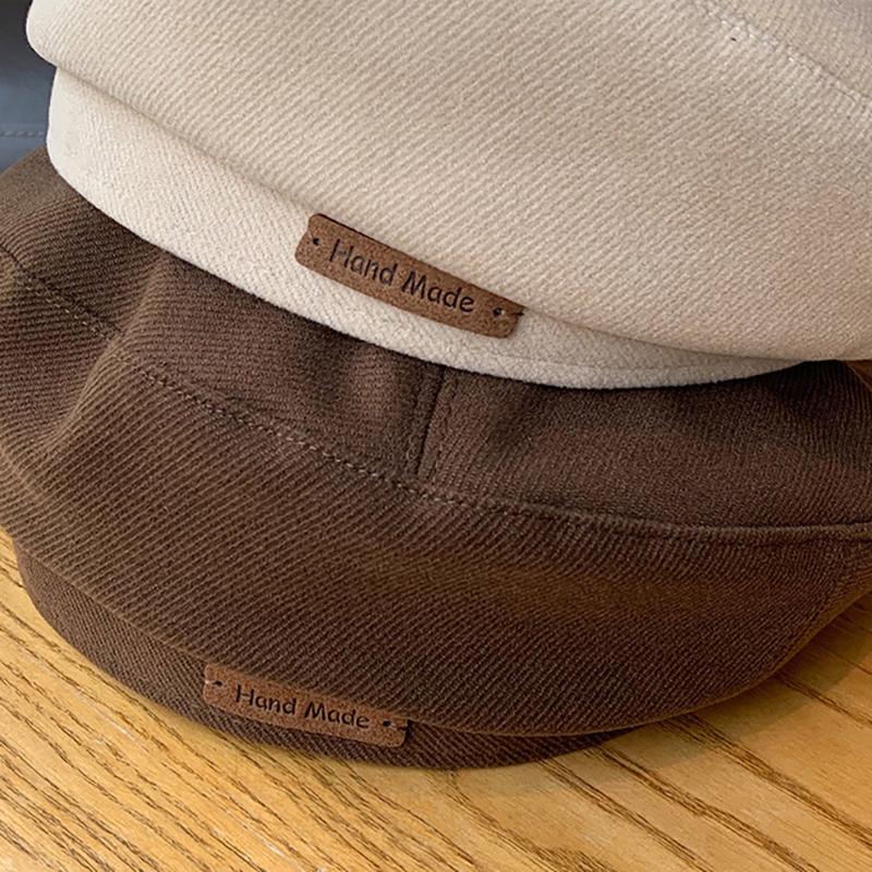Outdoor Painter Hat Hat British French Hundred Leather Labeled Beret Women Autumn Winter