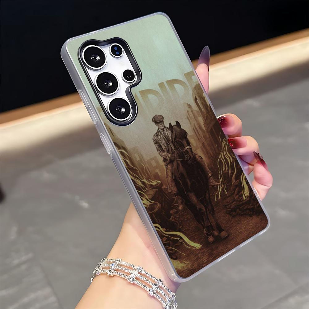 

P-Peaky Blinders The Immortal Man Phone Case for Samsung S26 S25 S24 S23 S22 S21 FE Plus Ultra Black 2-in-1 Jelly silicone case Galaxy S24+