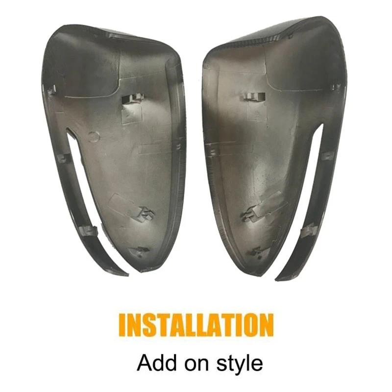 For KIA K5 Optima 2011-2015 2016-2019 Car Replacement Rearview Side Mirror Cover Wing Cap Exterior Door Case Trim Carbon Fiber