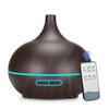 Wood Grain 400ml Ultrasonic Essential Oil Diffuser with Remote Control and Seven-Color LED