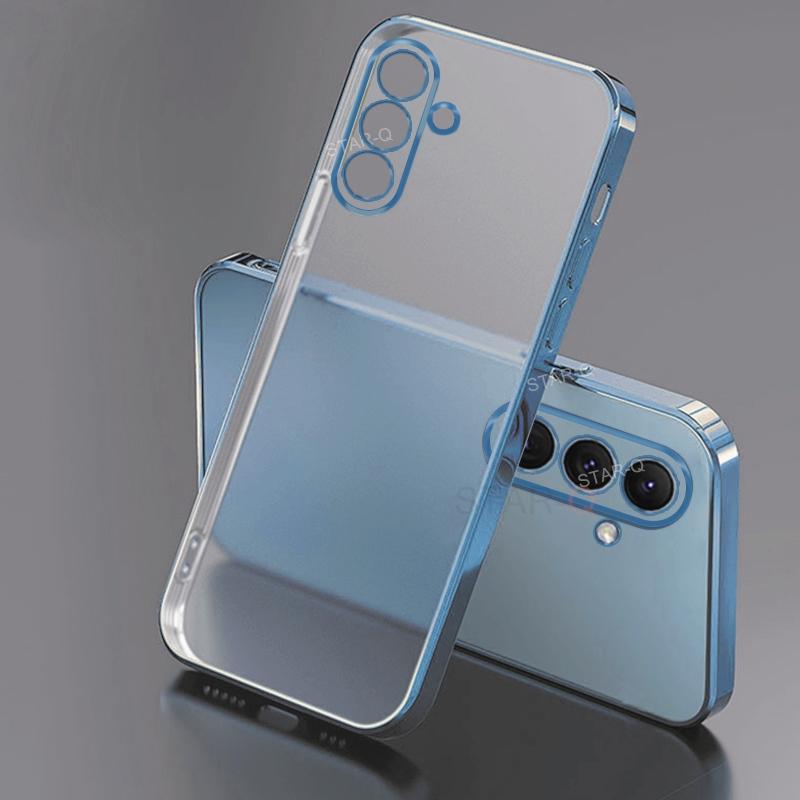 S 24 23 22 21 Plating Transparent Case For Samsung Galaxy S24 S23 S22 S21 Ultra Plus Fe G Clear Silicone Back Cover