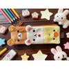 Plush Pencil Case Cute Cartoon Animal Large Capacity Portable Creative Stationery Storage Bag Rilakkuma Style For Kids Students