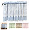Polyester Valance for Small Windows Plaid Floral Curtain, Farmhouse Window Valance, 1 Panel, Light Decorative Toppers Filtering Curtain with
